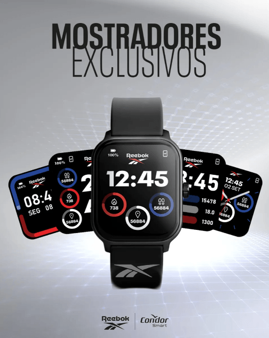 Relógio Smartwatch Reebok By Condor Azul - COSMARTRAD/8A Preto/Azul 12