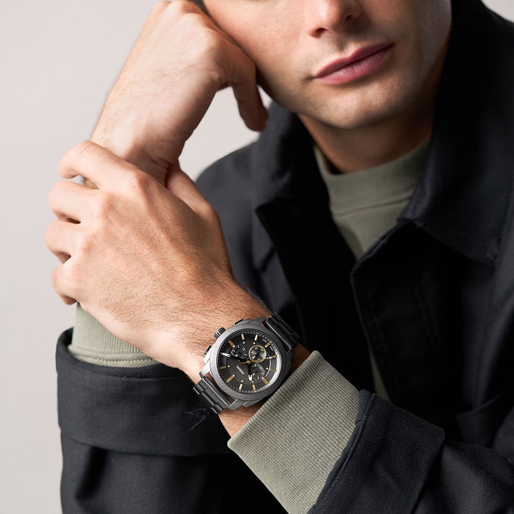 Relógio Fossil Masculino Machine Grafite - FS6160/1KN Grafite 2