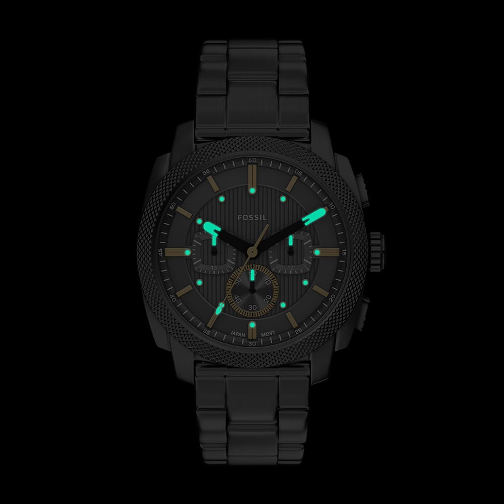 Relógio Fossil Masculino Machine Grafite - FS6160/1KN Grafite 7