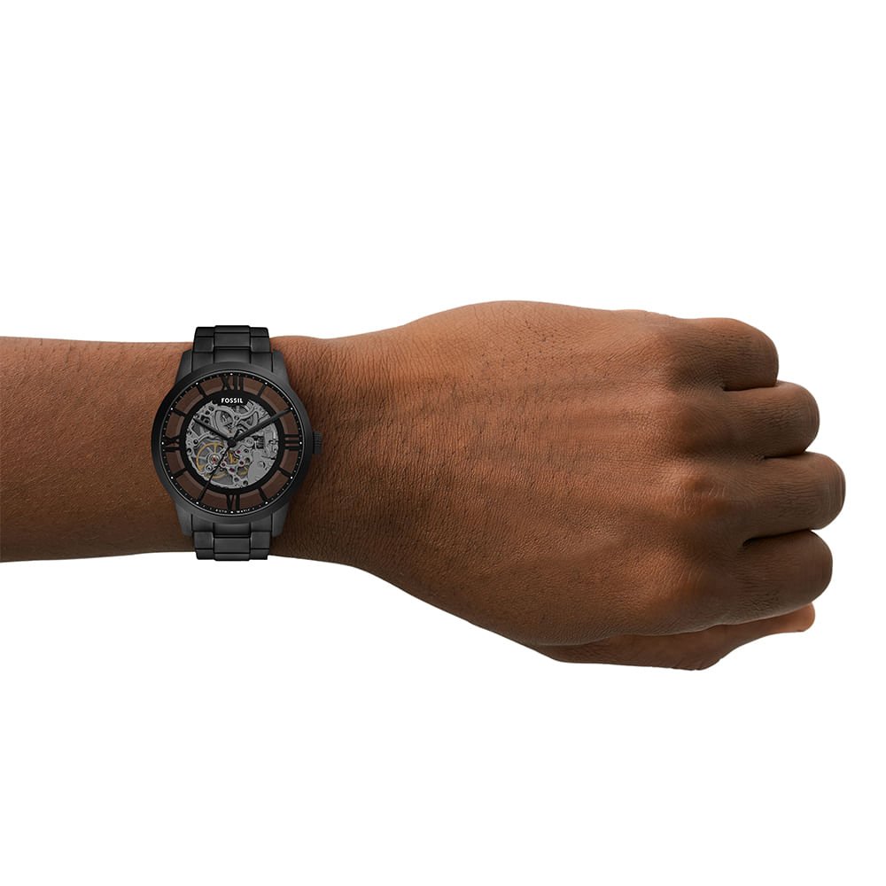Relógio Fossil Masculino Townsman Preto - ME3269/1PN Preto 5