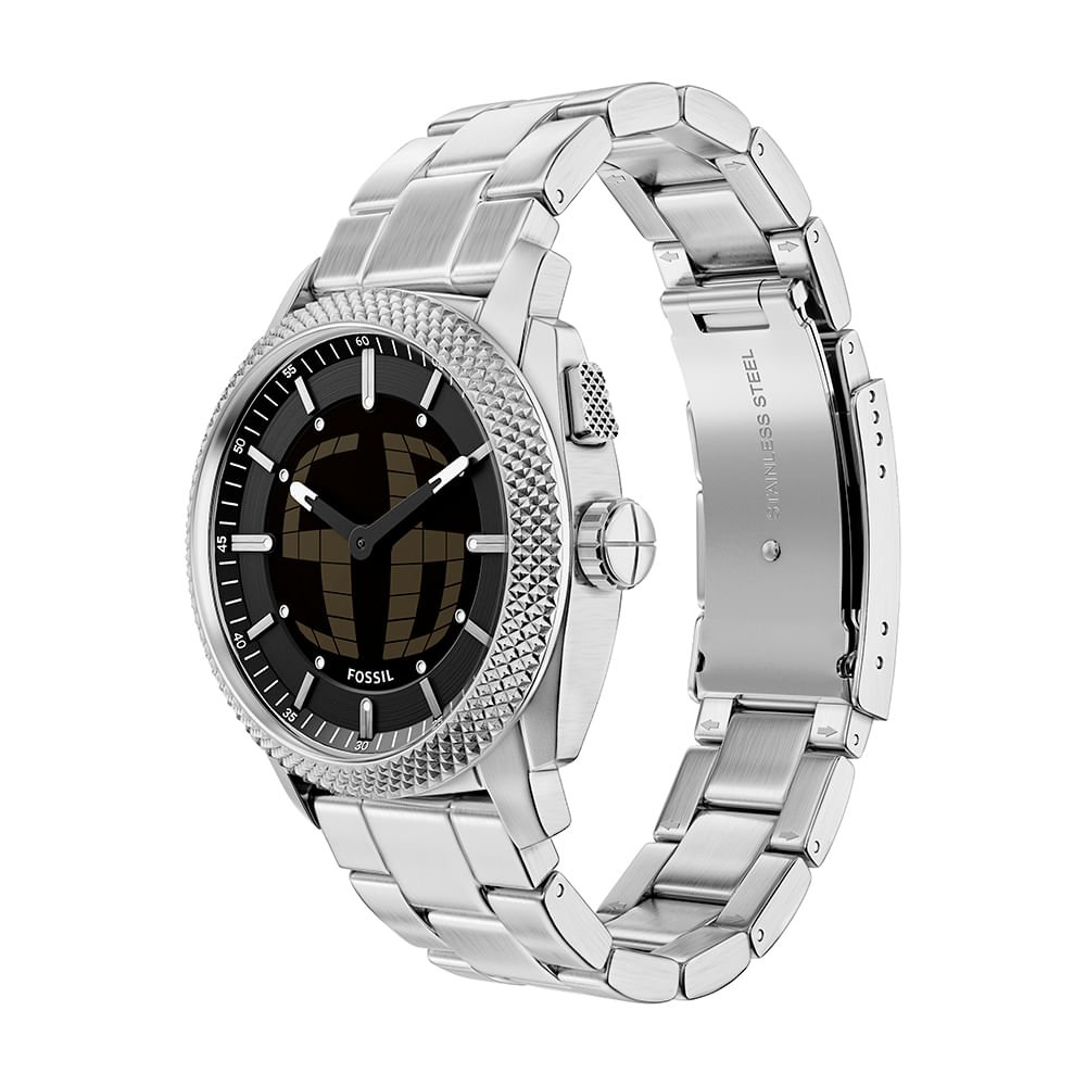 Relógio Fossil Masculino Machine Big Tic Prata - FS6155/1PN Prata 4