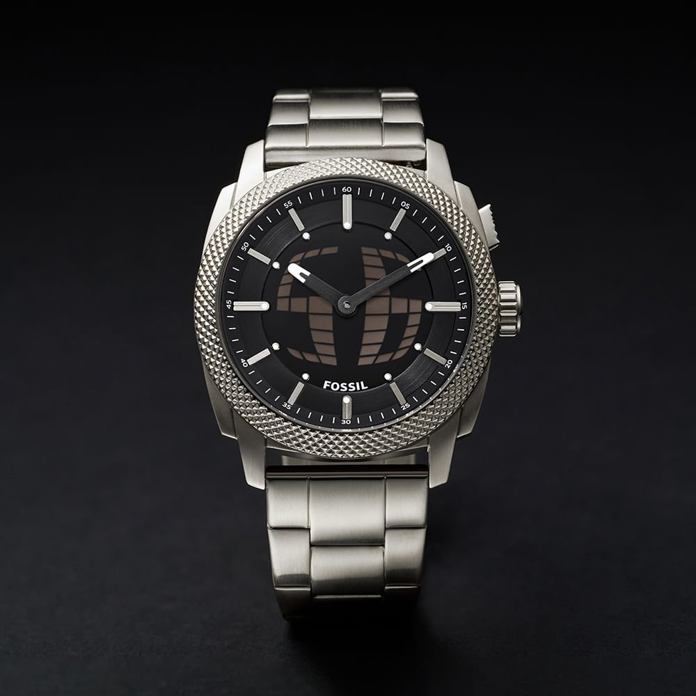 Relógio Fossil Masculino Machine Big Tic Prata - FS6155/1PN Prata 8