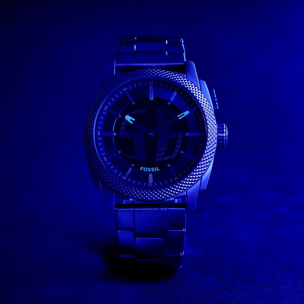 Relógio Fossil Masculino Machine Big Tic Prata - FS6155/1PN Prata 9