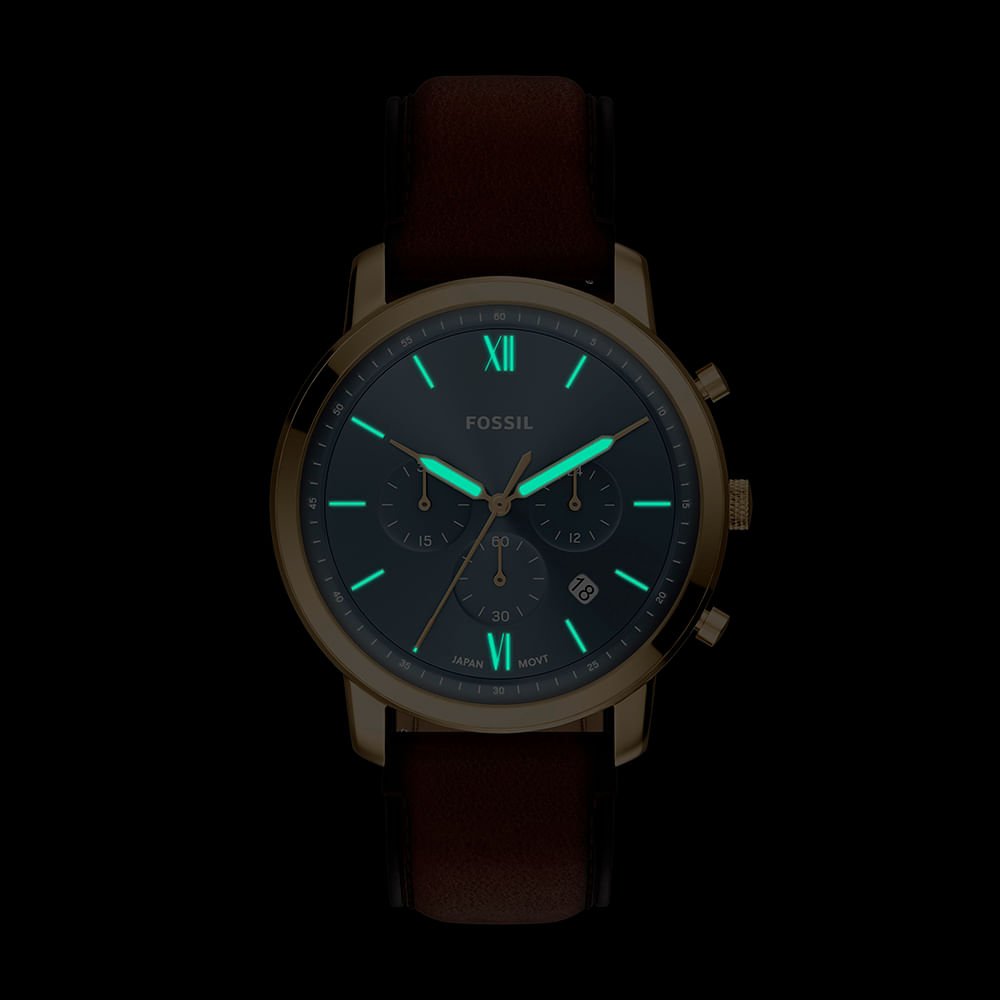 Relógio Fossil Masculino Neutra Dourado - FS6162/0AN Dourado 8