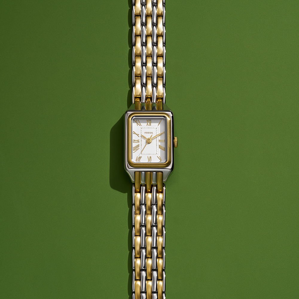 Relógio Fossil Feminino Raquel Bicolor - ES5468/1BN Dourado 14