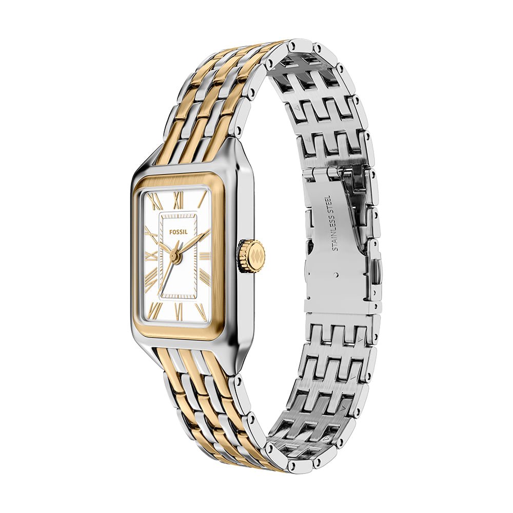Relógio Fossil Feminino Raquel Bicolor - ES5468/1BN Dourado 4
