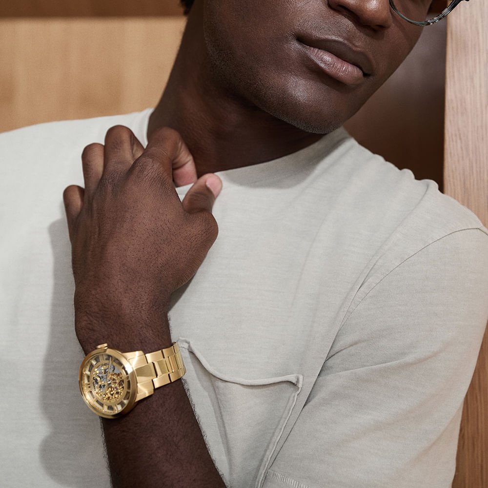Relógio Fossil Masculino Townsman Dourado - ME3280/1DN Dourado 11