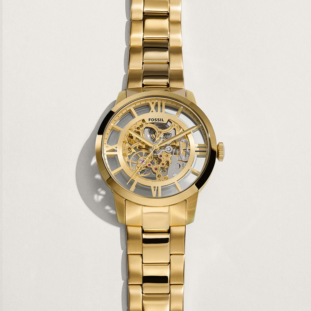 Relógio Fossil Masculino Townsman Dourado - ME3280/1DN Dourado 8