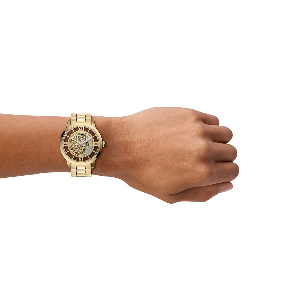 Relógio Fossil Masculino Townsman Dourado - ME3280/1DN Dourado 9
