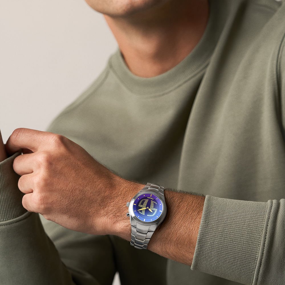 Relógio Fossil Masculino Big Tic Prata - LE1228/1GN Prata 2