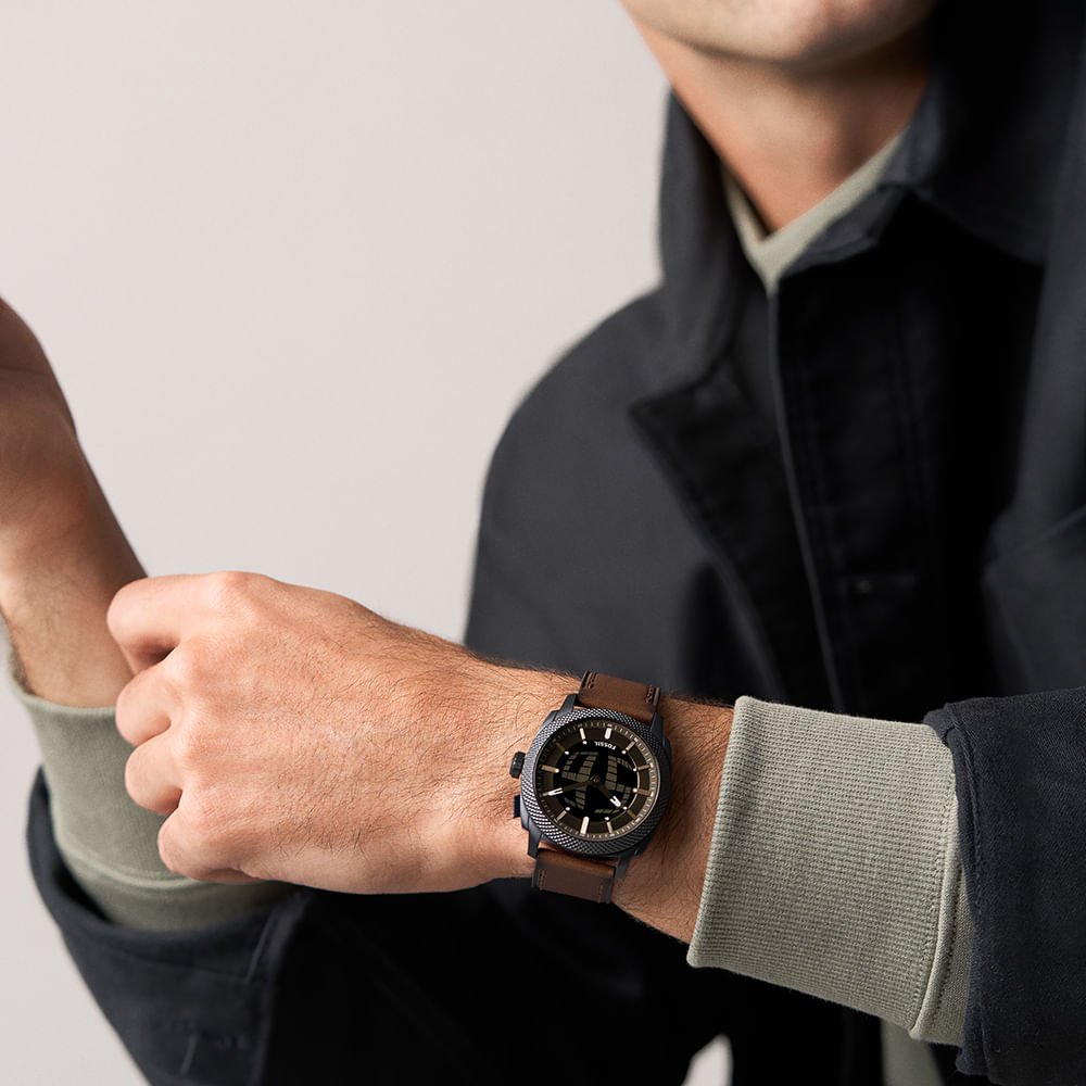 Relógio Fossil Masculino Machine Big Tic Grafite - FS6165/0MN Preto 2