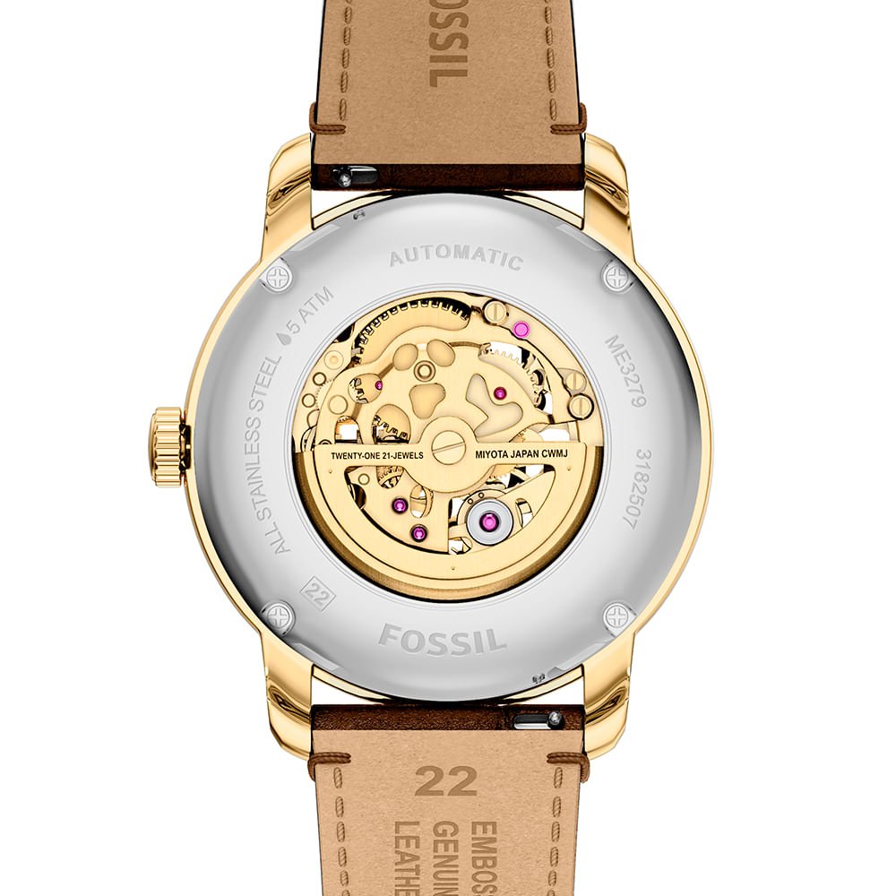 Relógio Fossil Masculino Heritage Dourado - ME3279/0DN Dourado 6