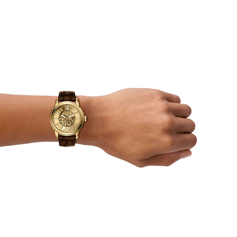 Relógio Fossil Masculino Heritage Dourado - ME3279/0DN Dourado 9