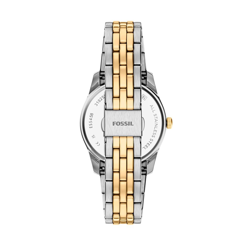 Relógio Fossil Feminino Scarlette Bicolor - ES5458/1PN Dourado/Prata 6