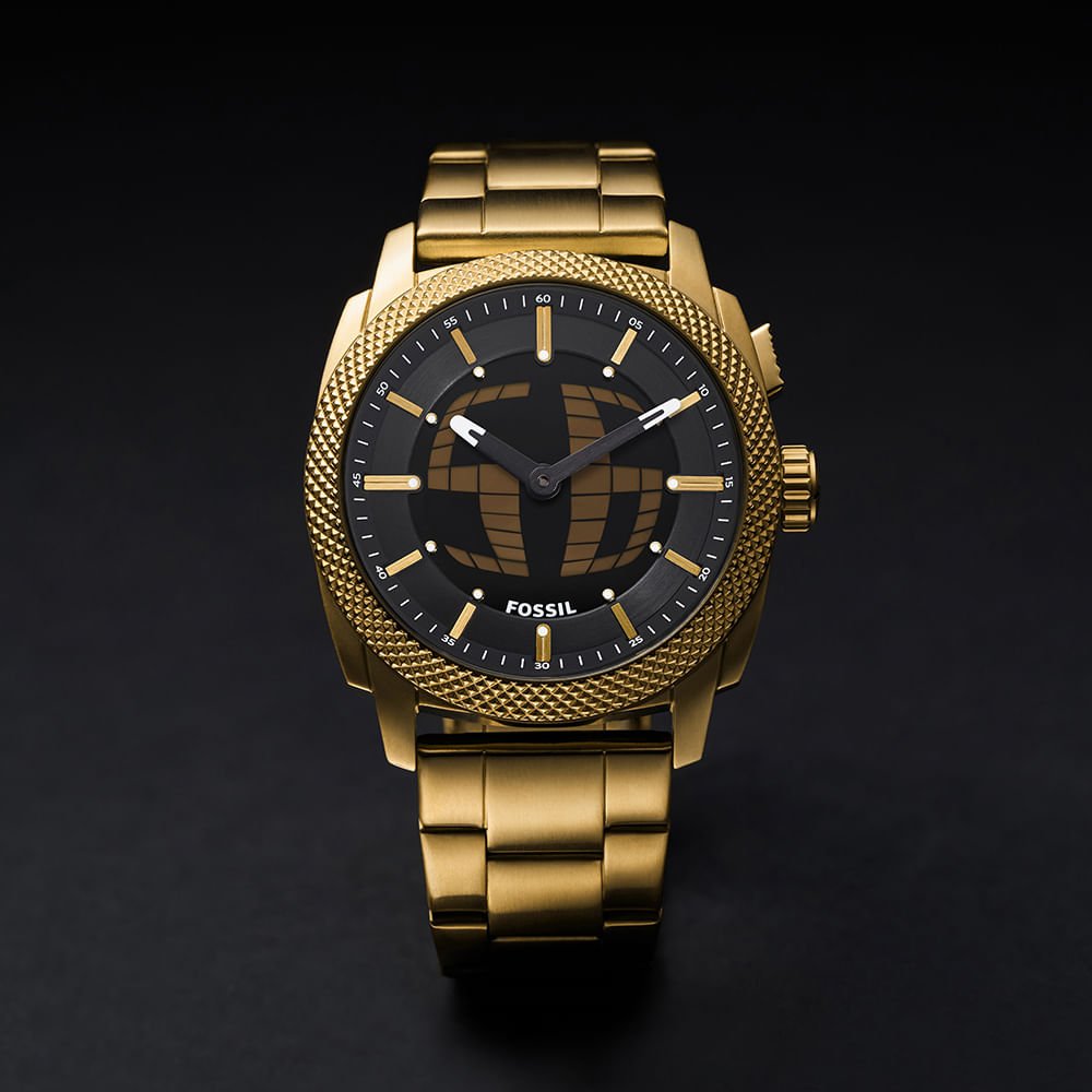 Relógio Fossil Masculino Machine Big Tic Dourado - FS6157/1PN Dourado 11