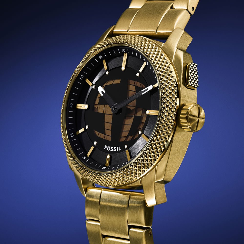 Relógio Fossil Masculino Machine Big Tic Dourado - FS6157/1PN Dourado 12