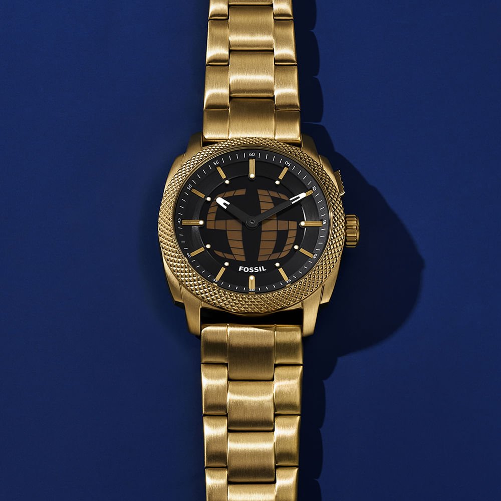 Relógio Fossil Masculino Machine Big Tic Dourado - FS6157/1PN Dourado 13