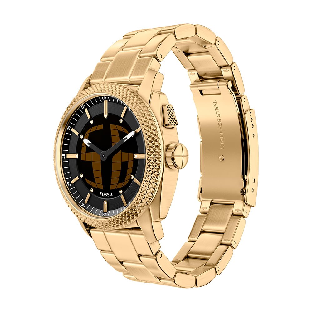 Relógio Fossil Masculino Machine Big Tic Dourado - FS6157/1PN Dourado 4