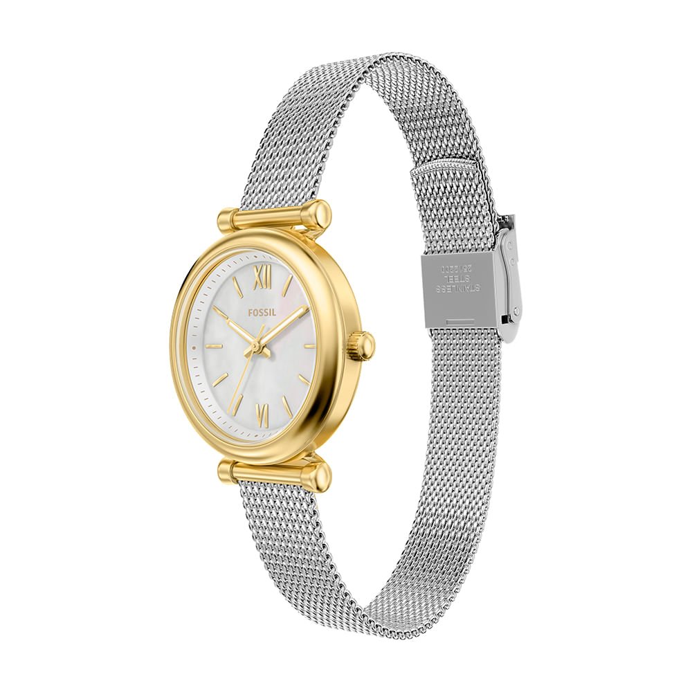 Relógio Fossil Feminino Carlie Bicolor - ES5463/1BN Dourado 3