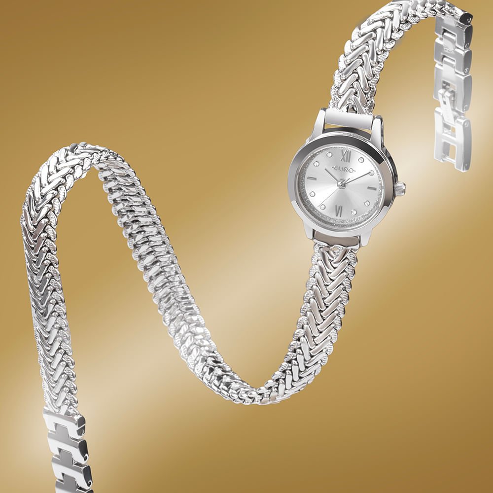 Relógio Euro Feminino Mini Lux Prata - EU2035ZBD/5K Prata 3