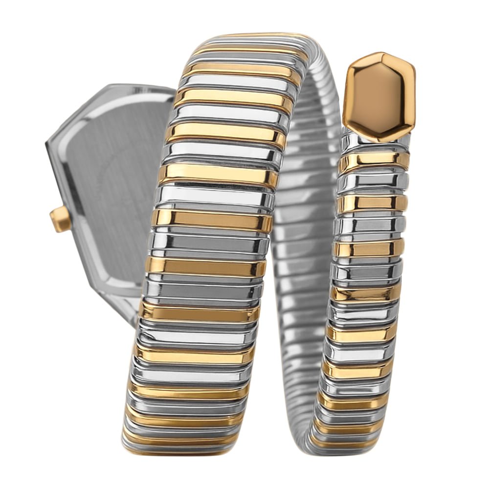 Relógio Euro Feminino Serpentes Bicolor - EU2035ZBN/5K Dourado 3