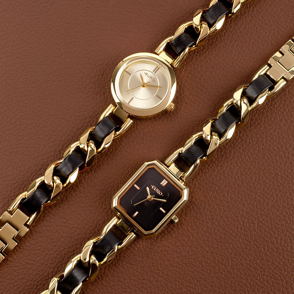 Relógio Euro Feminino Chains Dourado - EU2035ZBK/5D Dourado 4