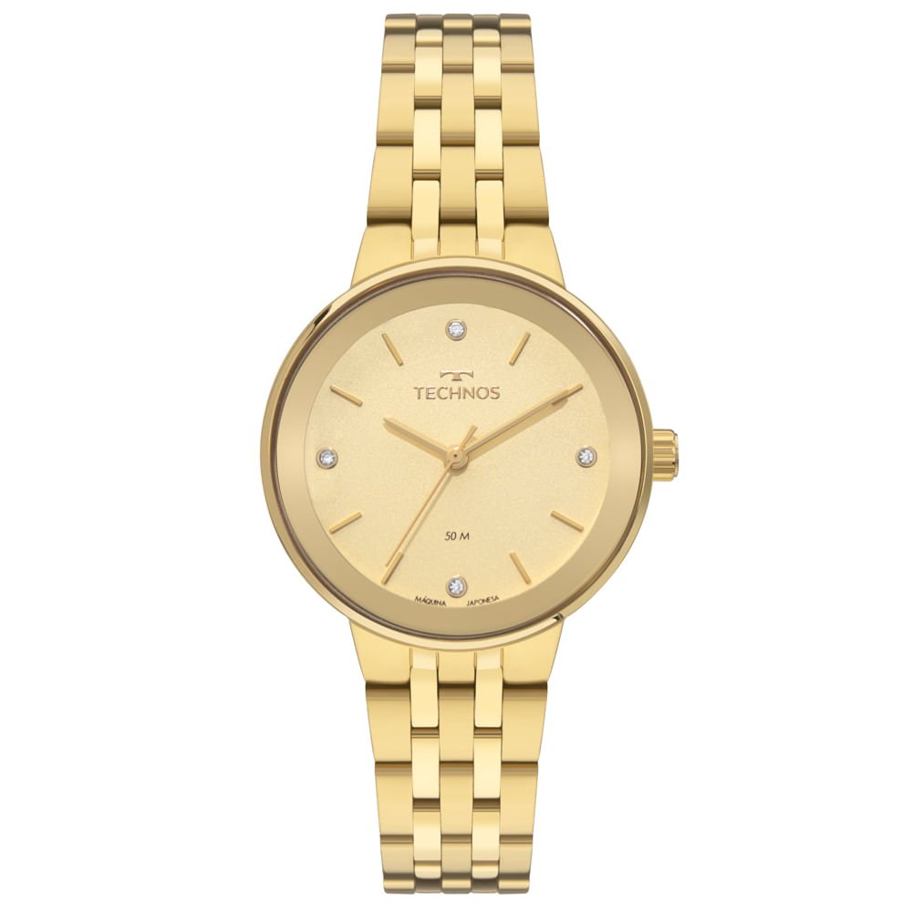 Relógio Technos Feminino Brilho Dourado - 2035NFM/1X