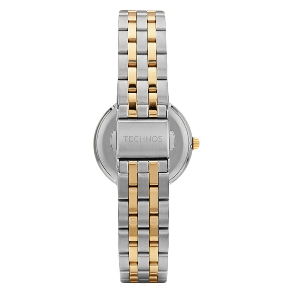Relógio Technos Feminino Brilho Bicolor - 2035NFN/1K Dourado 3
