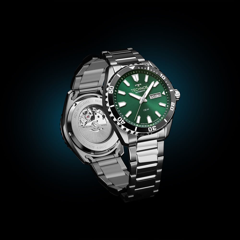 Relógio Technos Masculino Automático Prata - 8205PM/1V Prata 4