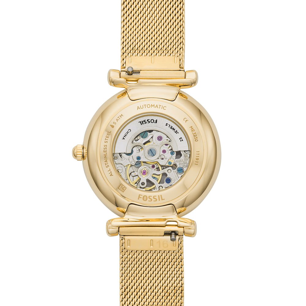 Relógio Fossil Feminino Carlie Dourado - ME3250/1D Dourado 3