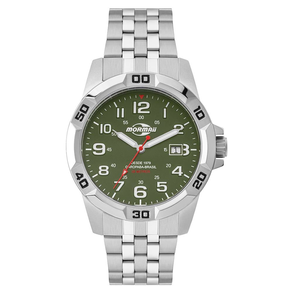 Relógio Mormaii Masculino Steel Basic Prata - MO2317AD/1V