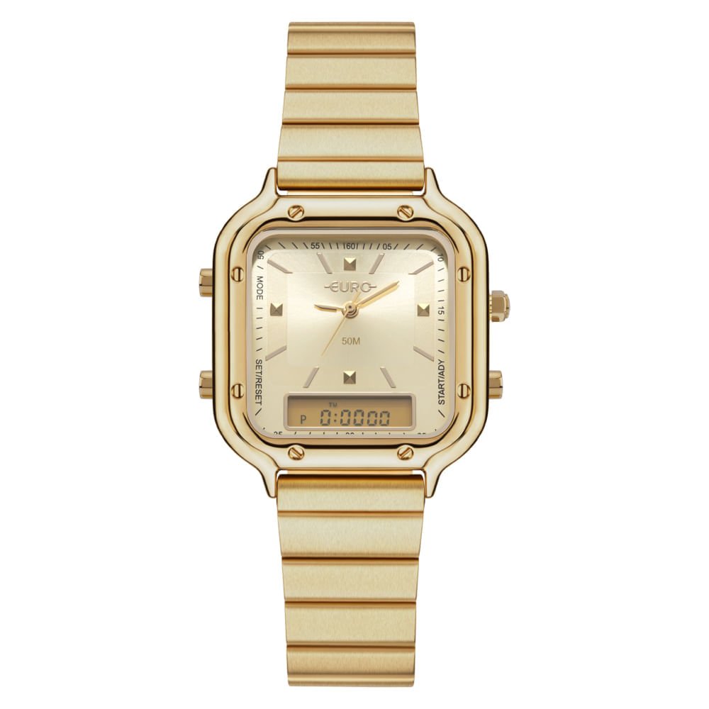 Relógio Euro Feminino Fashion Fit Sporty Dourado - EU20352MAQAC/4D