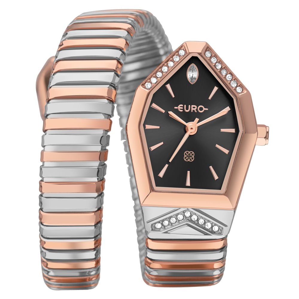Relógio Euro Feminino Serpentes Bicolor - EU2035ZBO/5P