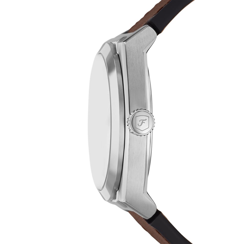Relógio Fossil Masculino Everett Prata - FS6071/0KN Marrom 3