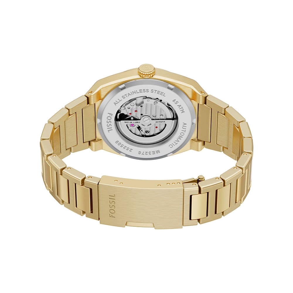 Relógio Fossil Masculino Everett Dourado - ME3276/1VN Dourado 6