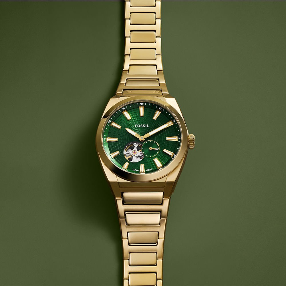 Relógio Fossil Masculino Everett Dourado - ME3276/1VN Dourado 8