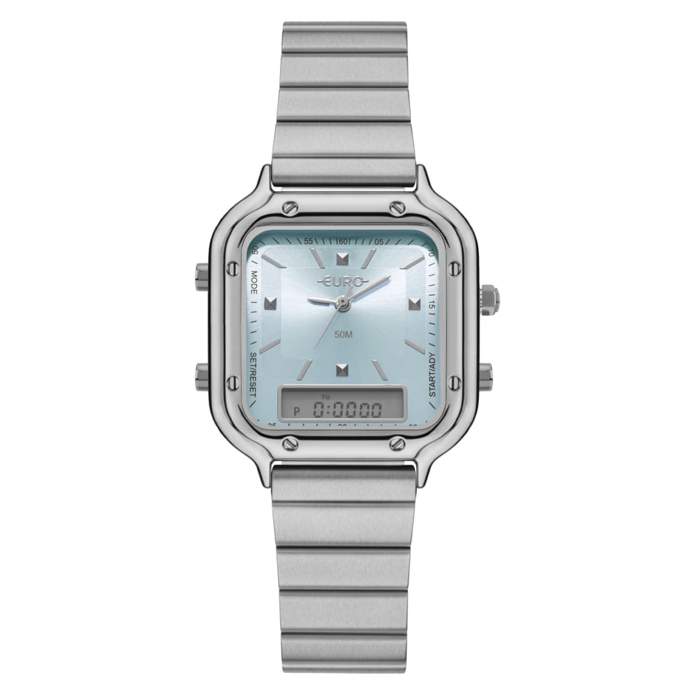 Relógio Euro Feminino Fashion Fit Sporty Prata - EU20352MAQAA/4A
