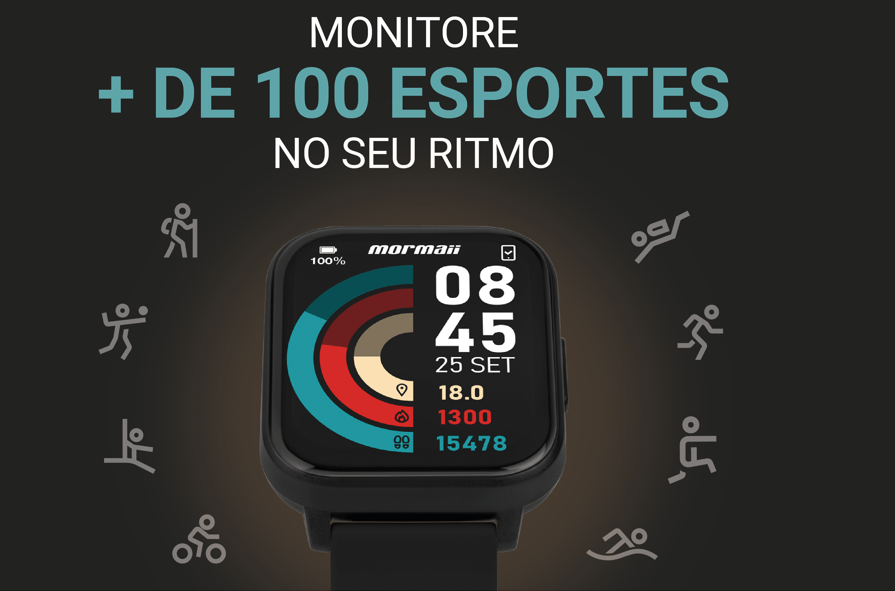 Relógio Smartwatch Unissex Life Preto - MOLIFE2AA/8P Preto 8