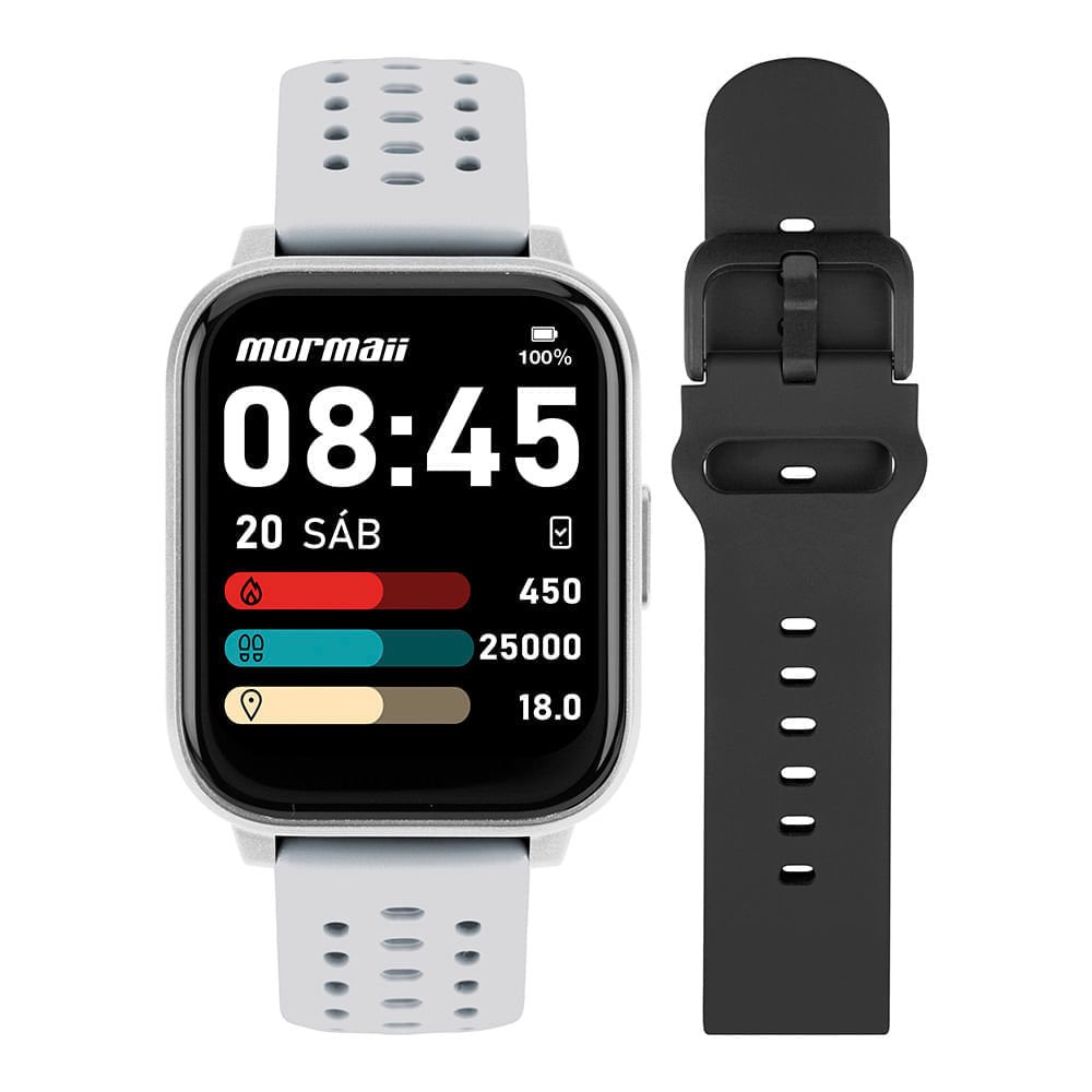 Relógio Smartwatch Unissex Life Prata - MOLIFE2AB/8K