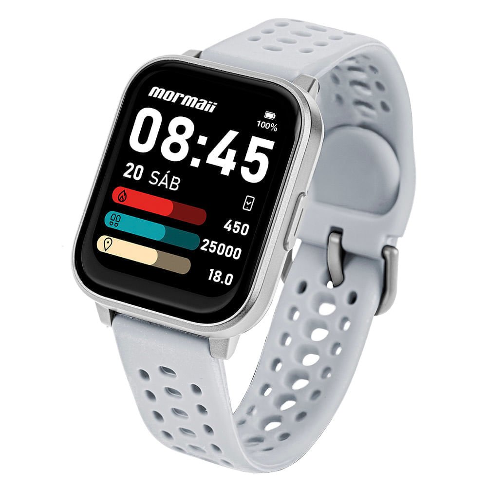 Relógio Smartwatch Unissex Life Prata - MOLIFE2AB/8K Prata 2