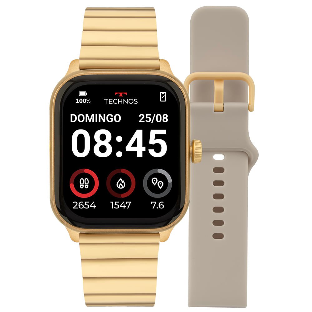 Smartwatch Technos Connect Max Pro Dourado - TMAXPAD/9D