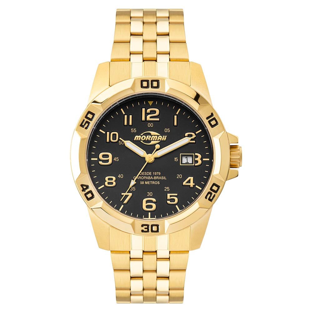 Relógio Mormaii Masculino Steel Basic Dourado - MO2317AE/1P