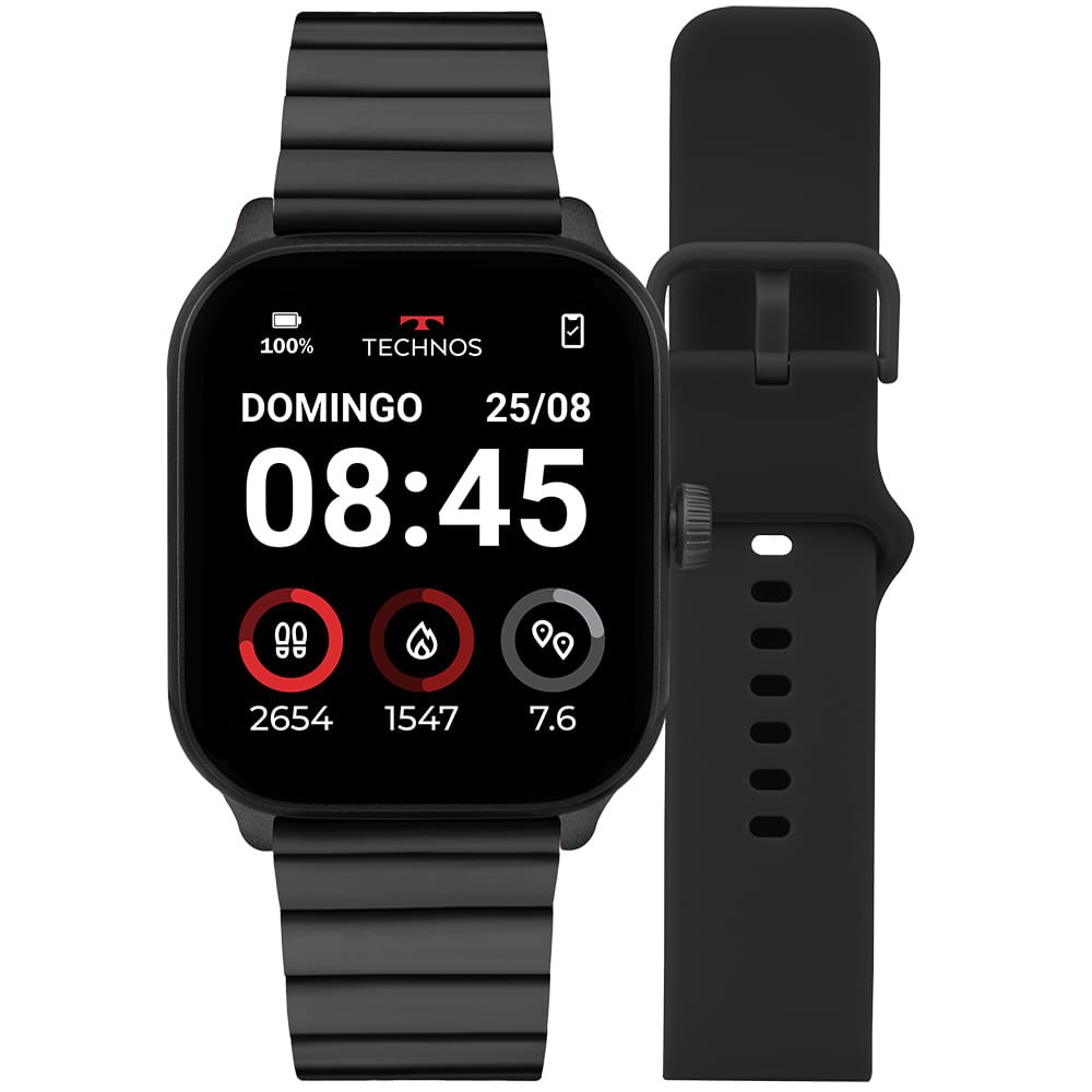 Smartwatch Technos Connect Max Pro Preto - TMAXPAA/9P