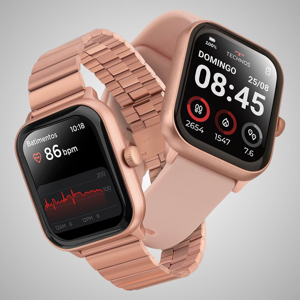 Smartwatch Technos Connect Max Pro Rosé - TMAXPAC/9J Rose Gold 4