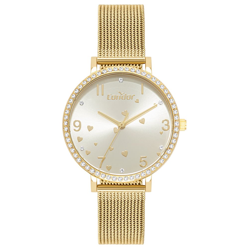 Kit Relógio Condor Feminino Mimos E Sutilezas Dourado - CO2035NWH/K4K Dourado 2