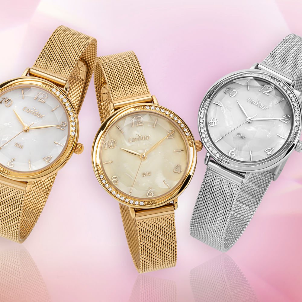 Kit Relógio Condor Feminino Elegante Prata - CO2035NZW/K4K Prata 5
