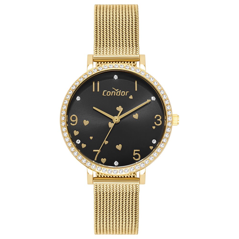 Kit Relógio Condor Feminino Mimos E Sutilezas Dourado - CO2035NWH/K4P Dourado 2