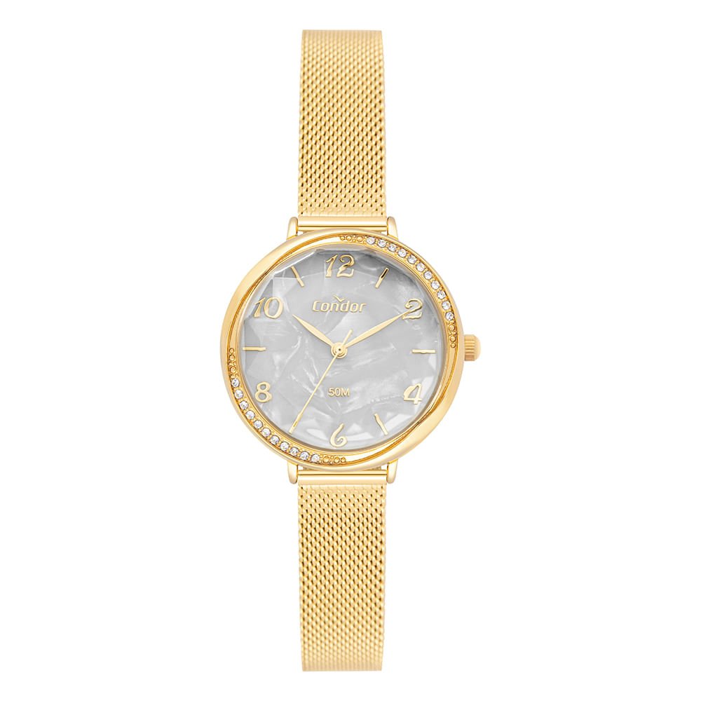 Kit Relógio Condor Feminino Elegante Dourado - CO2035NZV/K4B Dourado 2