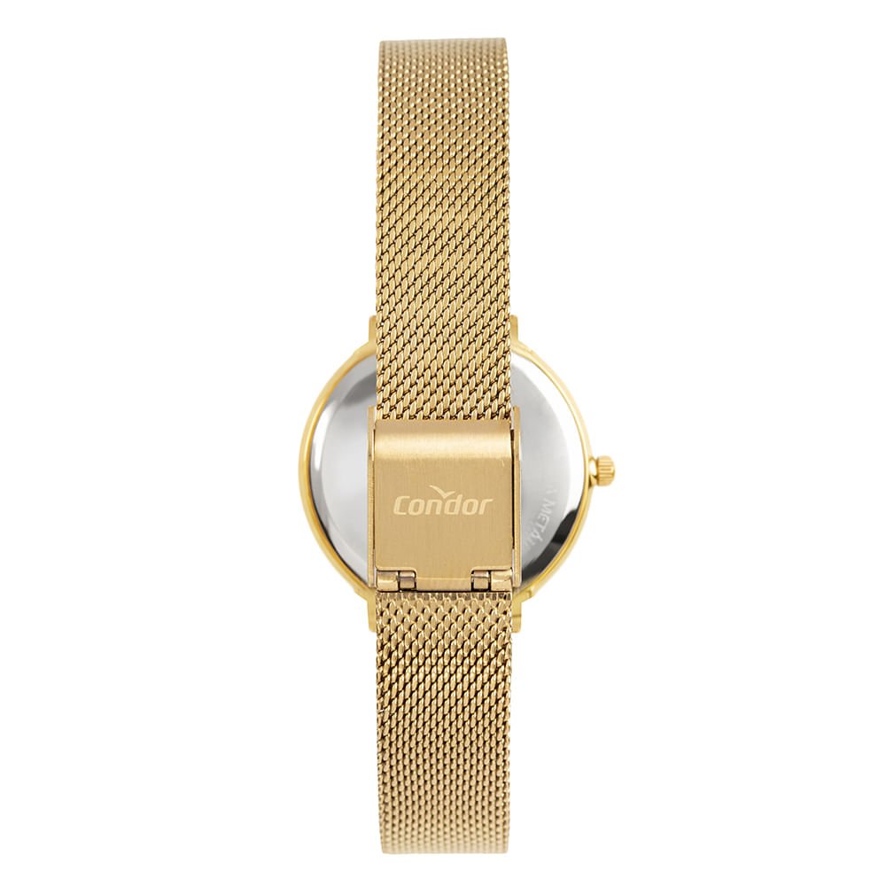 Kit Relógio Condor Feminino Elegante Dourado - CO2035NZV/K4B Dourado 4