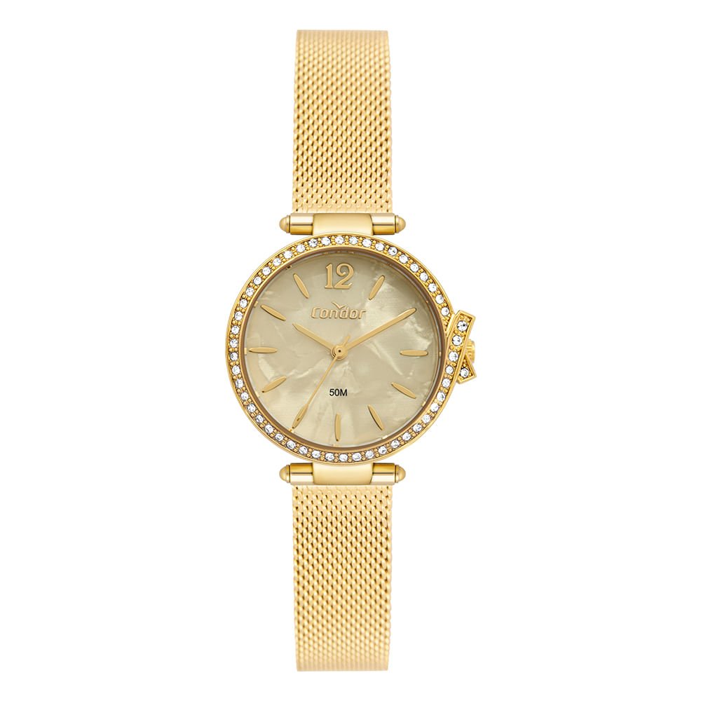 Kit Relógio Condor Feminino Elegante Dourado - CO2035OAD/K4X Dourado 2